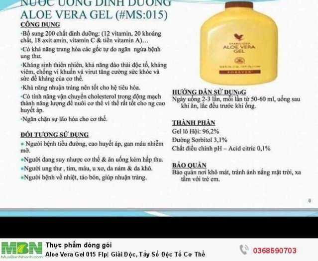 Aloe Vera Gel 015 Flp| Giải Độc, Tẩy Sổ Độc Tố Cơ Thể2