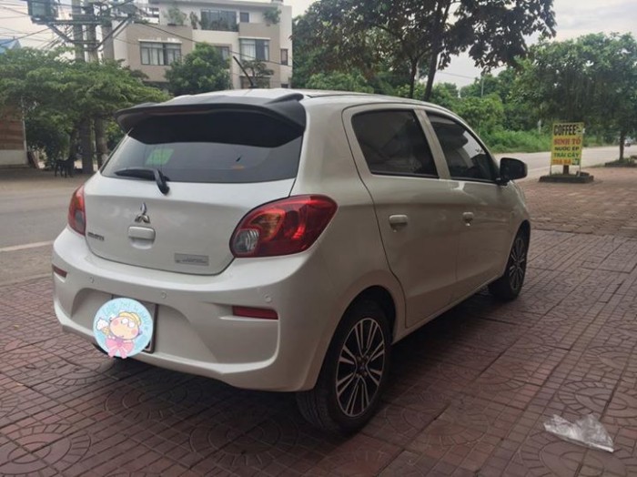 Bán Mitsubishi Mirage 2017 ,đăng kí 2018,số sàn màu trắng ngọc trinh