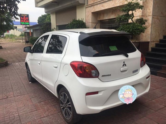 Bán Mitsubishi Mirage 2017 ,đăng kí 2018,số sàn màu trắng ngọc trinh