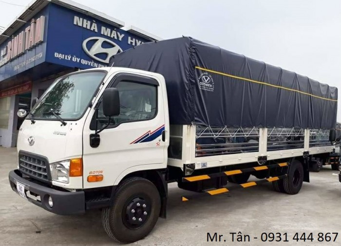 Xe tải Hyundai HD120SL tải trọng 8 tấn, thùng dài 6m3 giá cực tốt, nhiều quà tặng, khuyến mãi hấp dẫn, tặng ngay 14tr thuế trước bạ, trả trước 120tr giao xe ngay