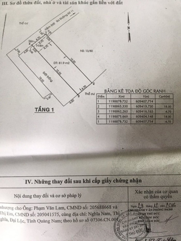 Nhà Đs 11 P.Trường Thọ chỉ 44tr/m2 quá rẻ có nhà cấp 4 đang cho Thuê thu nhập 6,5tr/thag