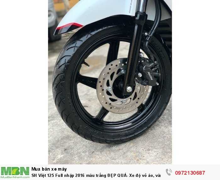 SH Việt 125 Full nhập 2016 màu trắng  vành 5 chấu cực chất Bảo hành xe 1 năm về động cơ và máy.