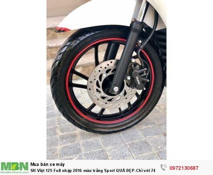 SH Việt 125 Full nhập 2016 màu trắng Sport QUÁ ĐẸP-Chỉ với 74,8 triệu.