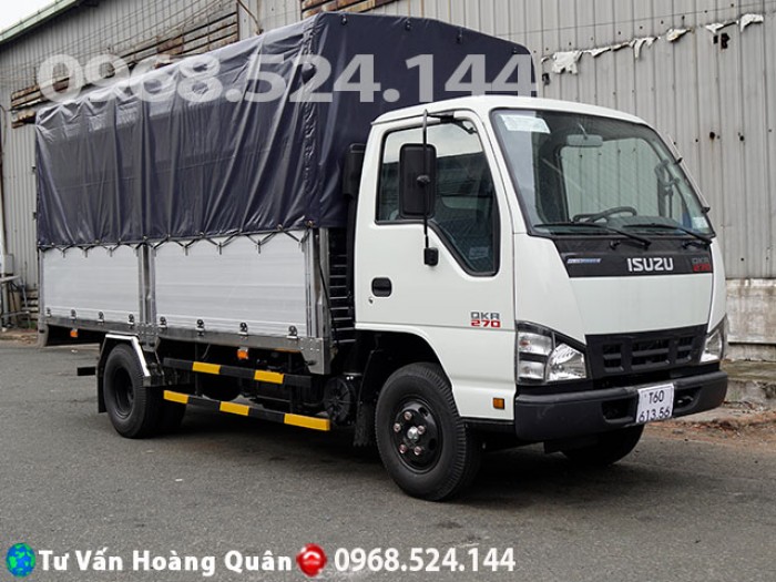 Cần bán xe Isuzu 2t4 thùng bạt QKR 270 2018, màu trắng