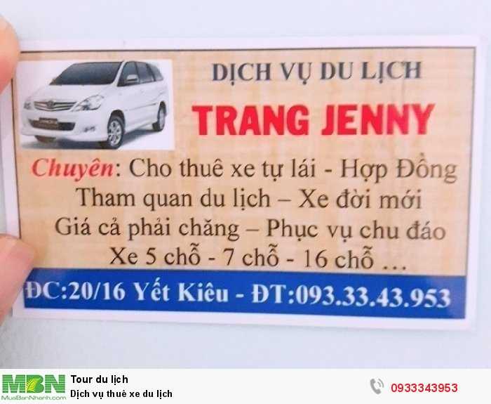 Dịch vụ thuê xe du lịch
