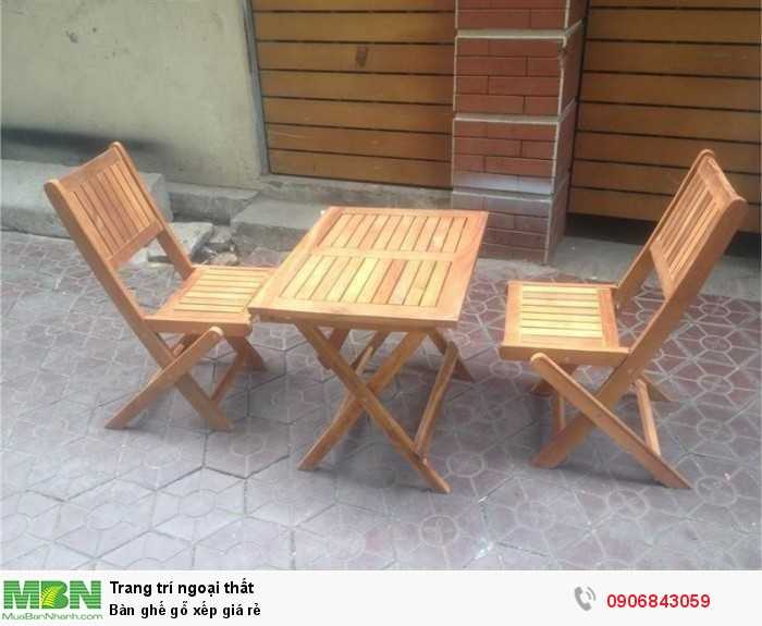 Bàn ghế gỗ xếp giá rẻ0