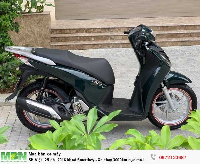 SH Việt 125 đời 2016 khoá Smartkey - Xe chạy 3000km cực mới.