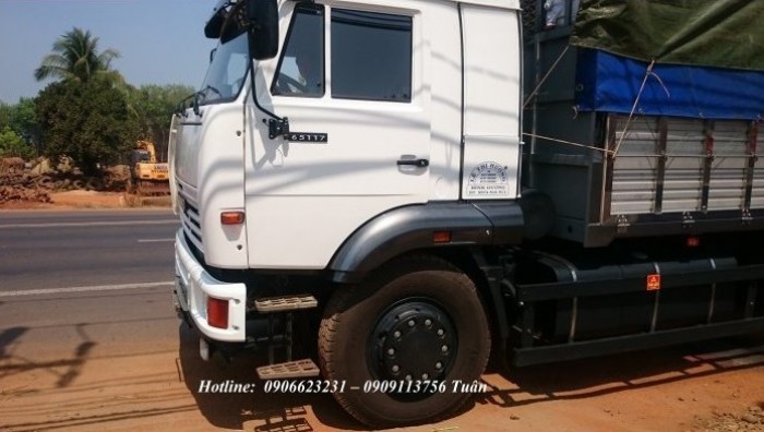 Xe tải thùng Kamaz 15 tấn, bán tải thùng Kamaz 65117 mới tại Bình dương, bán tải thùng Kamaz mới