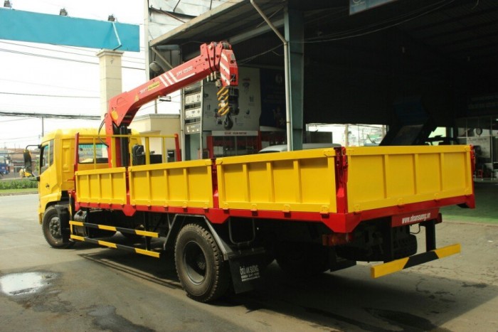 Xe tải gắn cẩu Dongfeng B170, Xe tải 8 Tấn gắn cẩu Sany 5 tấn 4 khúc