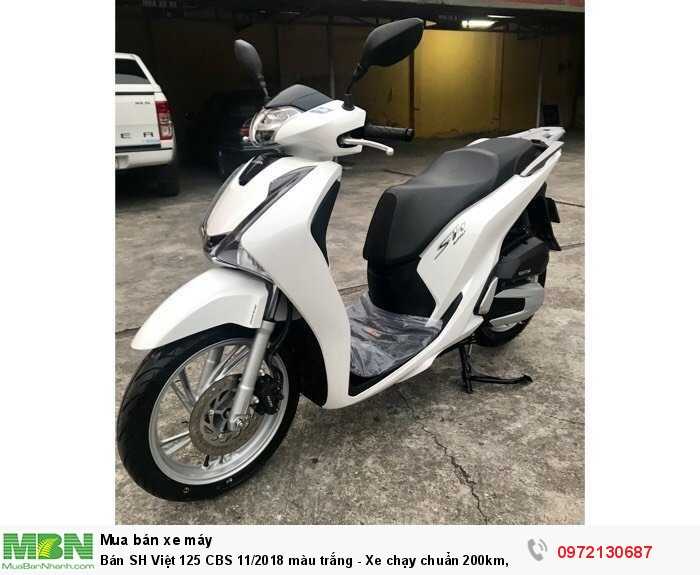 Bán SH Việt 125 CBS 11/2018 màu trắng - Xe chạy chuẩn 200km, mới tinh.