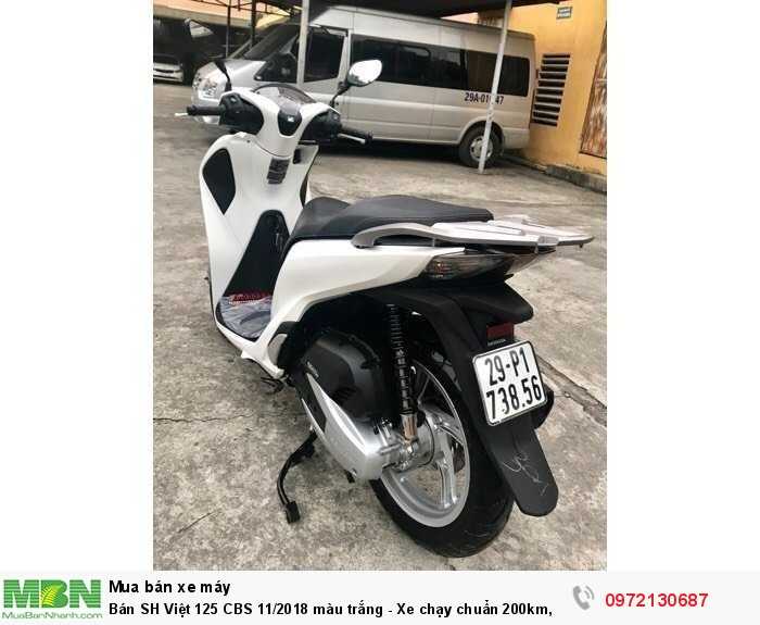 Bán SH Việt 125 CBS 11/2018 màu trắng - Xe chạy chuẩn 200km, mới tinh.