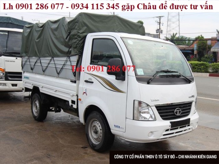 Xe tải TaTa 990kg thùng mui bạt + nhập khẩu + giá tốt