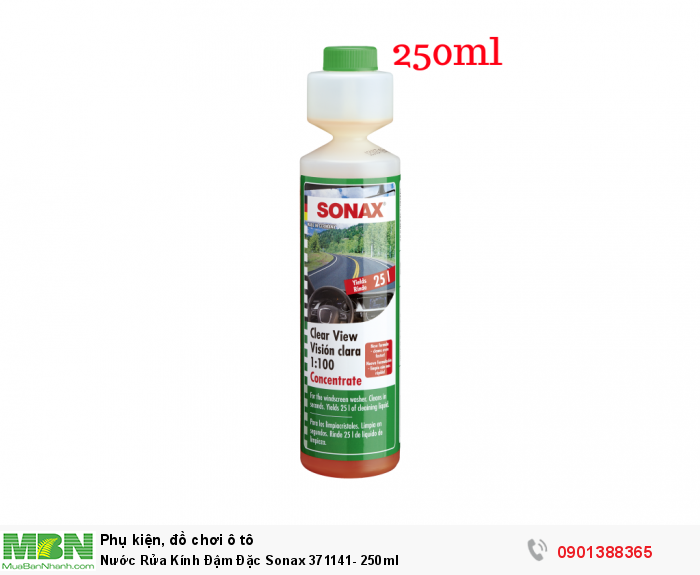 Nước Rửa Kính Đậm Đặc Sonax 371141- 250ml