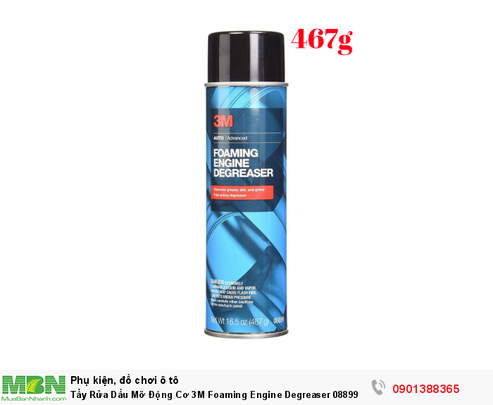 Tẩy Rửa Dầu Mỡ Động Cơ 3M Foaming Engine Degreaser 08899 467g
