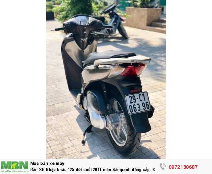 Bán SH Nhập khẩu 125 đời cuối 2011 màu Sâmpanh đẳng cấp- Xe chính chủ, máy nguyên zin tuyệt đối.