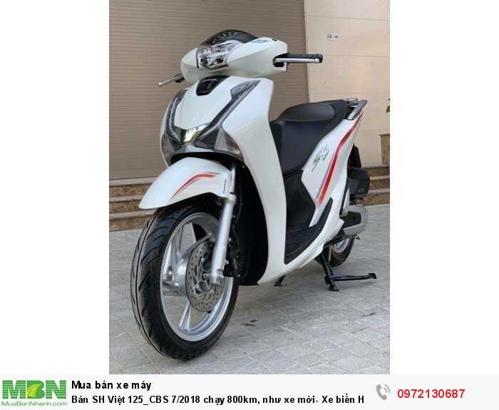 Bán SH Việt 125_CBS 7/2018 chạy 800km, như xe mới- Xe biển Hà Nội, màu trắng đẹp miễn chê.