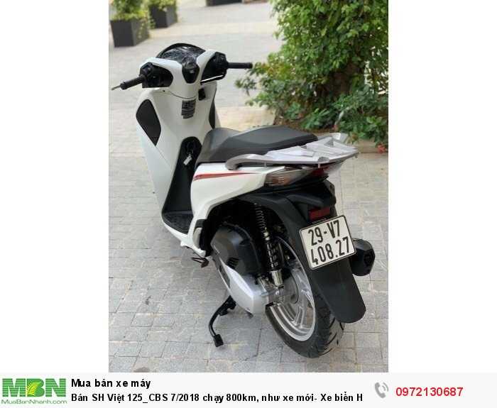 Bán SH Việt 125_CBS 7/2018 chạy 800km, như xe mới- Xe biển Hà Nội, màu trắng đẹp miễn chê.
