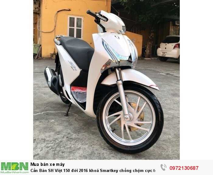 Cần Bán SH Việt 150 đời 2016 khoá Smartkey chống chộm cực tốt- Xe biển Hà Nội- Xe quá mới, cực đẹp.