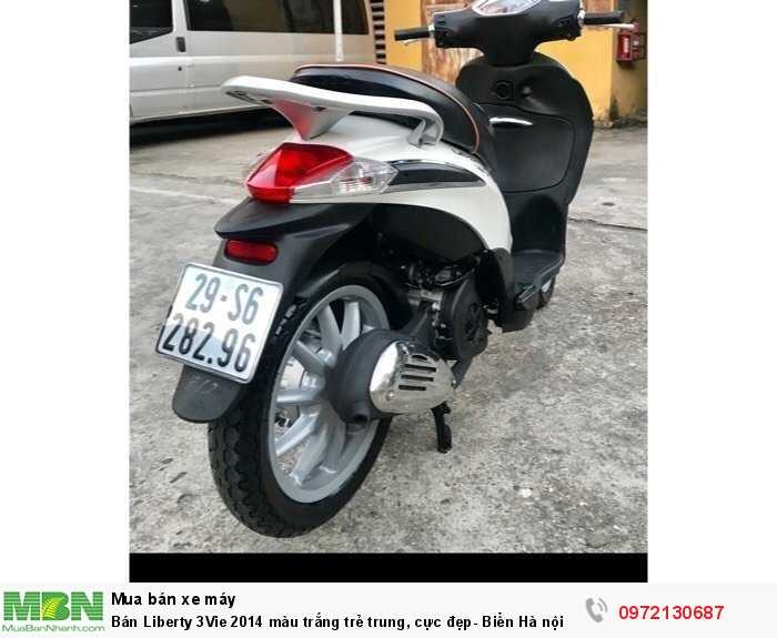 Bán Liberty 3Vie 2014 màu trắng trẻ trung, cực đẹp- Biển Hà nội