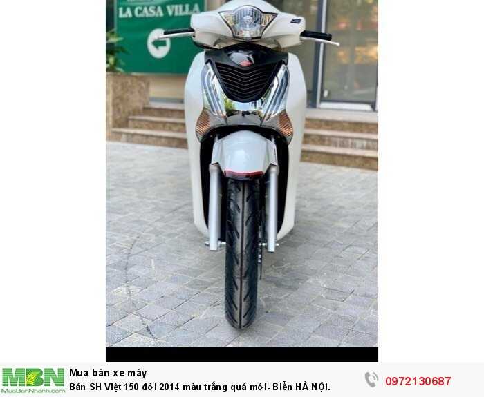 Bán SH Việt 150 đời 2014 màu trắng quá mới- Biển HÀ NỘI.