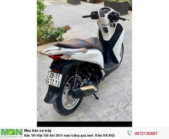 Bán SH Việt 150 đời 2014 màu trắng quá mới- Biển HÀ NỘI.