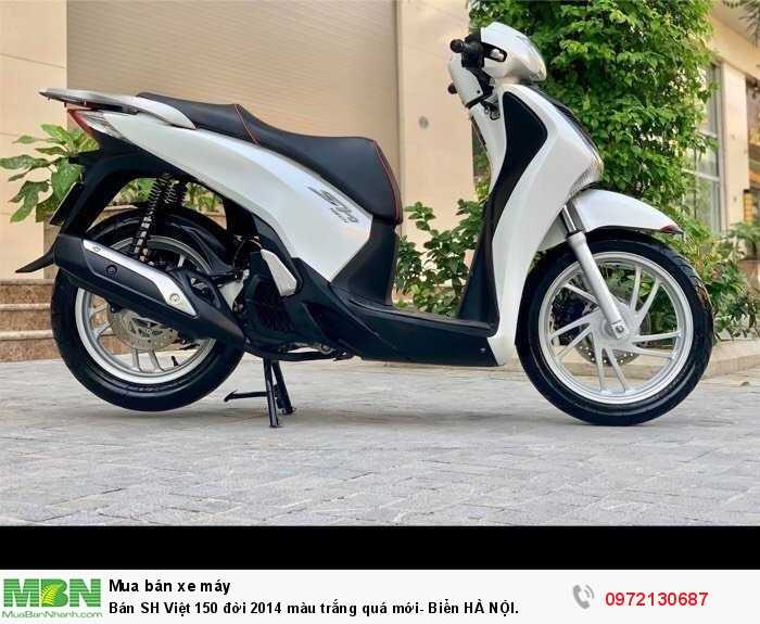 Bán SH Việt 150 đời 2014 màu trắng quá mới- Biển HÀ NỘI.