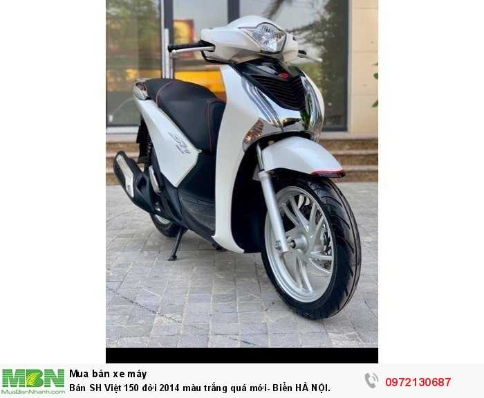 Bán SH Việt 150 đời 2014 màu trắng quá mới- Biển HÀ NỘI.