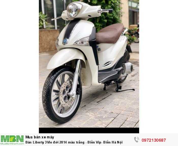 Bán Liberty 3Vie đời 2014 màu trắng - Biển Vip- Biển Hà Nội