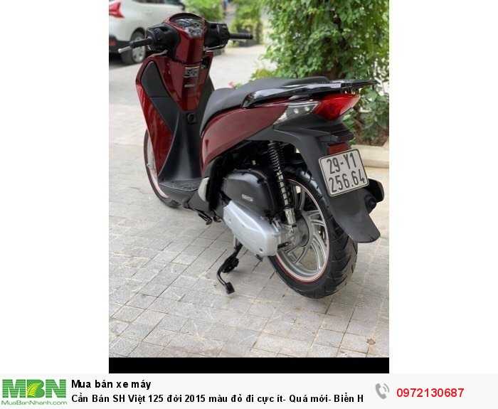 Cần Bán SH Việt 125 đời 2015 màu đỏ đi cực ít- Quá mới- Biển Hà Nội.