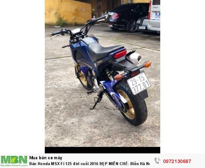Bán Honda MSX Fi 125 đời cuối 2016 ĐẸP MIỄN CHÊ- Biển Hà Nội.