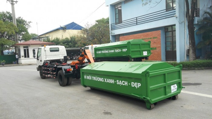 Xe chở rác Hino Dutro 342L 6 khối