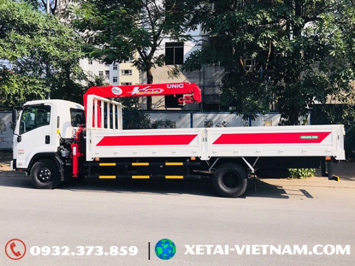 Xe Cẩu Isuzu 5T Gắn Cẩu Unic 3 Tấn 4 Khúc URV344 - FRR90NE4