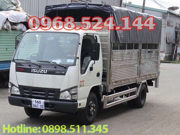 Xe tải isuzu 1t9 thùng bạt bửng nâng, giá tốt nhất thị trường