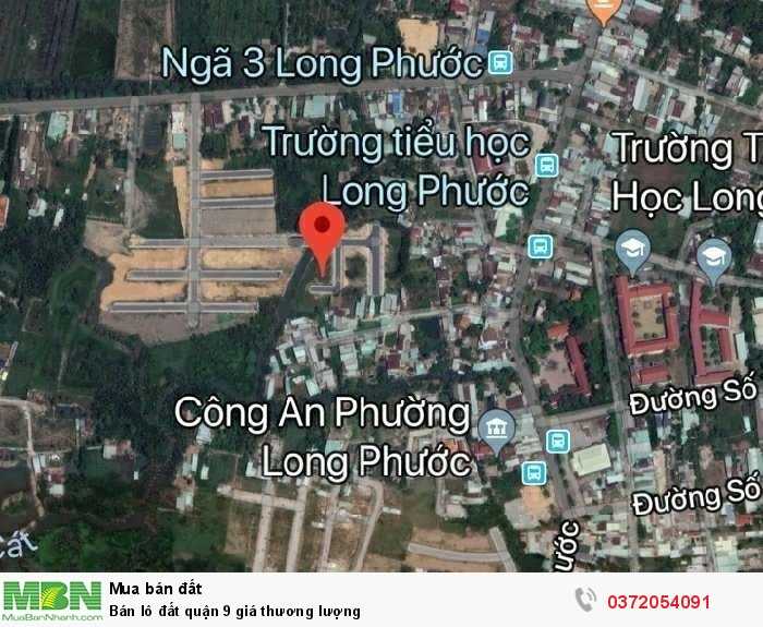 Bán lô đất quận 9 giá thương lượng