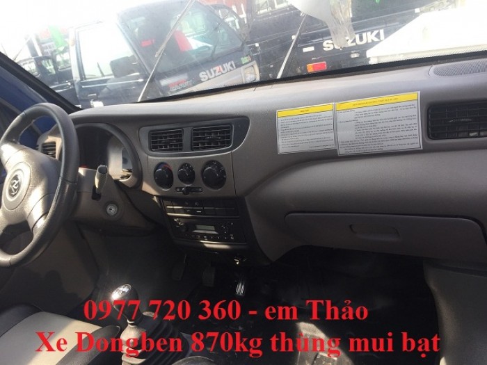 Xe tải nhỏ dưới 1 tấn 770kg/810kg/870kg thùng mui bạt