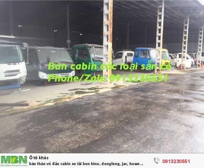 Bán Thân Vỏ Đầu Cabin Xe Tải Ben Hino, Dongfeng, Jac, Howo Sinotruck, Thaco, Huyndai, Tmt