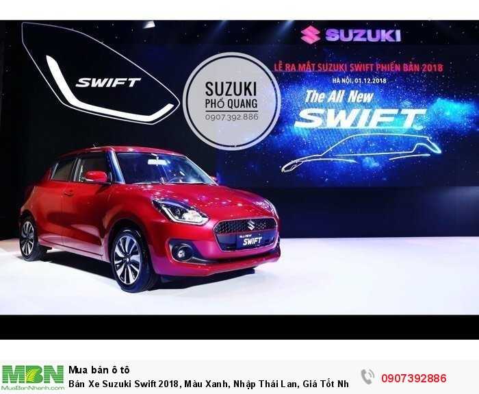 Bán Xe Suzuki Swift 2018, Màu Xanh, Nhập Thái Lan, Giá Tốt Nhất Tp.Hcm, Có xe sẵn giao ngay