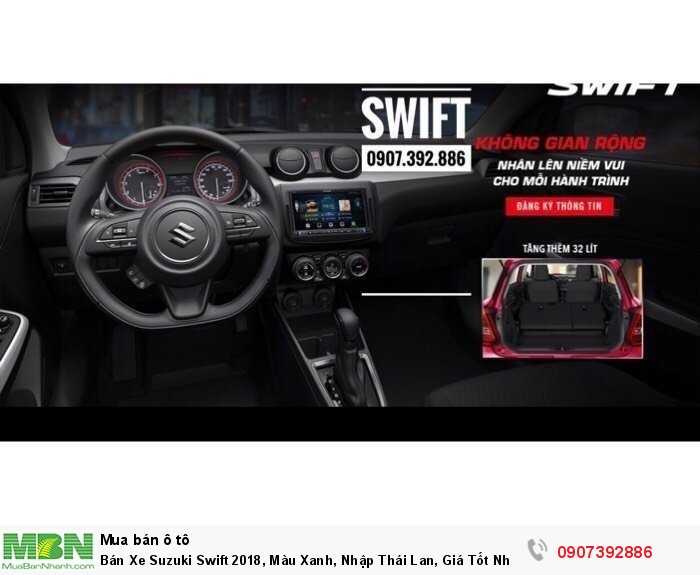 Bán Xe Suzuki Swift 2018, Màu Xanh, Nhập Thái Lan, Giá Tốt Nhất Tp.Hcm, Có xe sẵn giao ngay