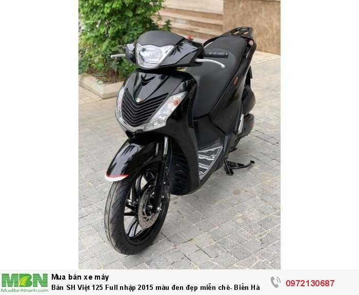 Bán SH Việt 125 Full nhập 2015 màu đen đẹp miễn chê- Biển Hà Nội.