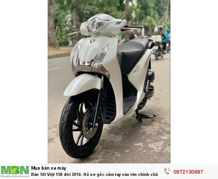 Bán SH Việt 150 đời 2016- Hồ sơ gốc cầm tay vào tên chính chủ cực nhanh trên toàn quốc.