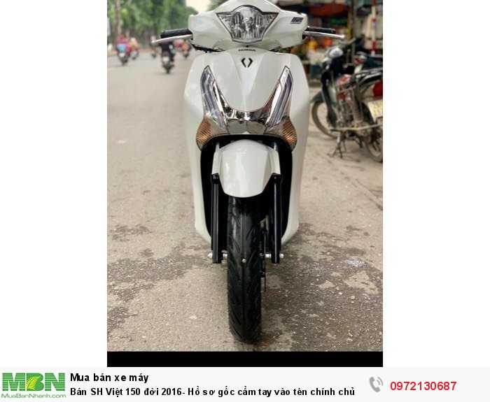 Bán SH Việt 150 đời 2016- Hồ sơ gốc cầm tay vào tên chính chủ cực nhanh trên toàn quốc.