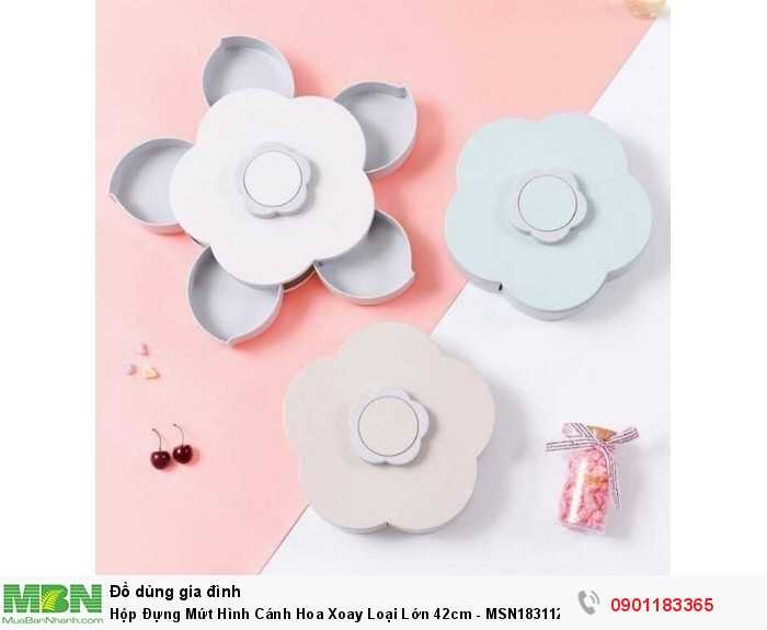 Hộp Đựng Mứt Hình Cánh Hoa Xoay Loại Lớn 42cm - MSN1831123