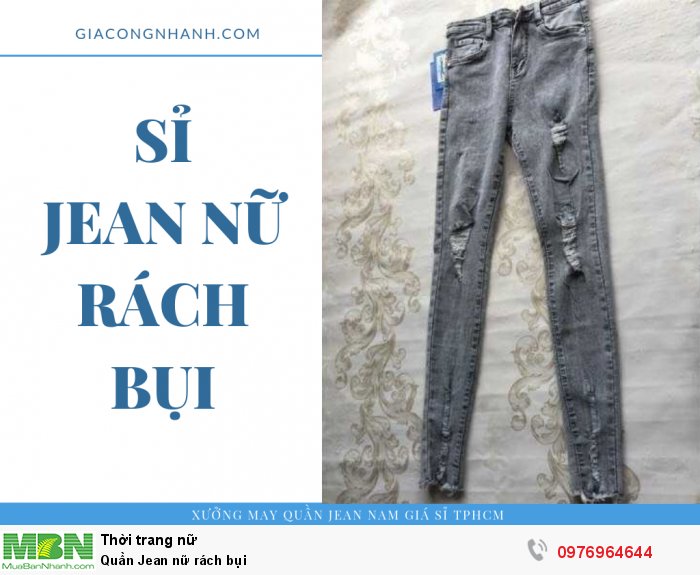 Quần jeans ống suông màu xanh nhạt QJ-06 | Thời trang công sở K&K Fashion