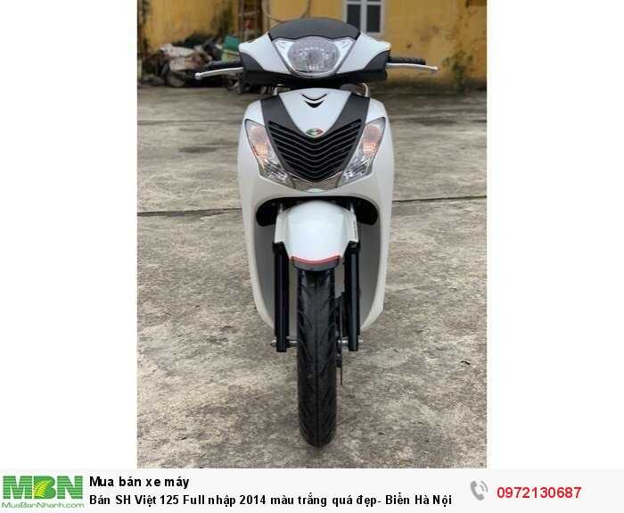 Bán SH Việt 125 Full nhập 2014 màu trắng quá đẹp- Biển Hà Nội