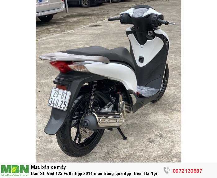 Bán SH Việt 125 Full nhập 2014 màu trắng quá đẹp- Biển Hà Nội