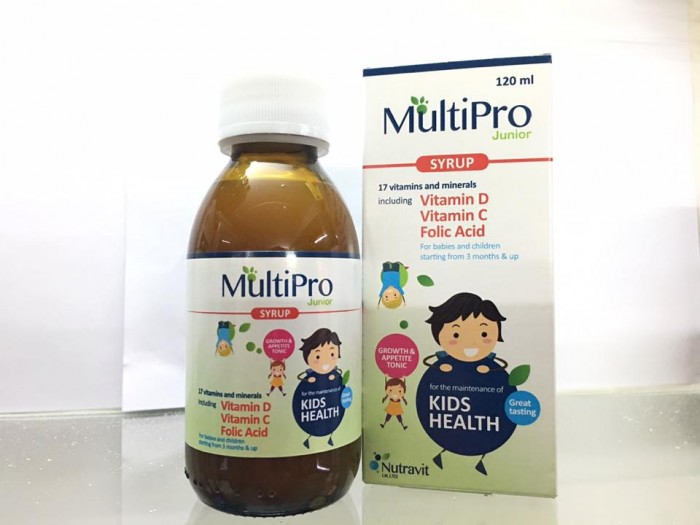 Multi Pro giúp bổ sung vitamin cho trẻ giúp tăng miễn dịch và sức đề kháng, giúp tăng cường hấp thu dưỡng chất vào cơ thể. Liên hệ: 0938 920 693 để được tư vấn và giao hàng toàn quốc0