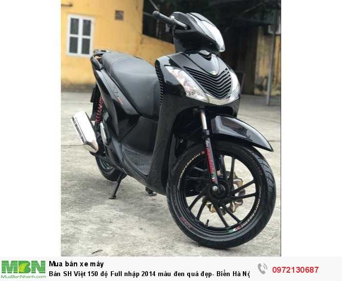 Bán SH Việt 150 độ Full nhập 2014 màu đen quá đẹp- Biển Hà Nội.