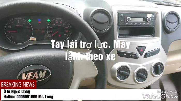 Xe tải máy xăng 750kg Veam VFT095 thùng lừng/thùng bạt/thùng kín