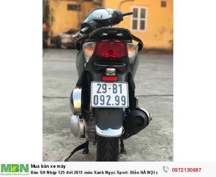 Bán SH Nhập 125 đời 2011 màu Xanh Ngọc Sport- Biển HÀ NỘI cực VIP.