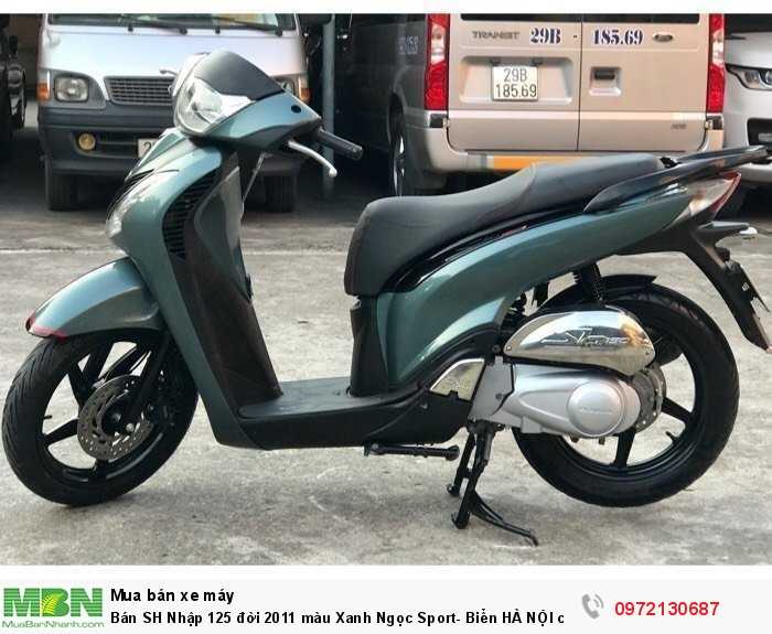 Bán SH Nhập 125 đời 2011 màu Xanh Ngọc Sport- Biển HÀ NỘI cực VIP.